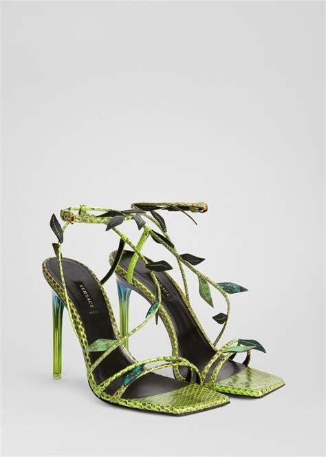 versace green leaf heels price|versace high heels.